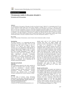 Chromosome studies in the genus Jatropha L.