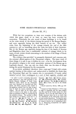 Some Gr&aelig;co-Phoenician Shrines