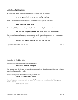 spelling rules - The Phonics Page