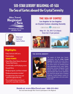 SIX-STAR LUXURY REGIONAL-AT-SEA The Sea of Cortez aboard