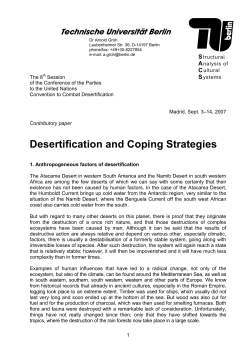 Desertification and Coping Strategies