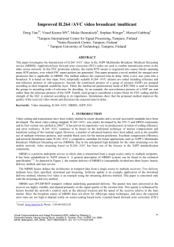Improved H.264/AVC video broadcast/multicast