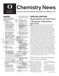 03 Chemistry Newsletter - Department of Chemistry and Biochemistry