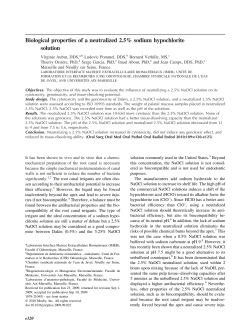 Biological properties of a neutralized 2.5% sodium hypochlorite