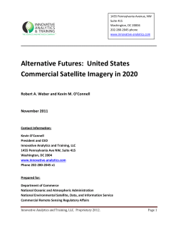 Alternative Futures: United States Commercial Satellite Imagery in