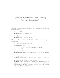 Dynamical Systems and Deep Learning