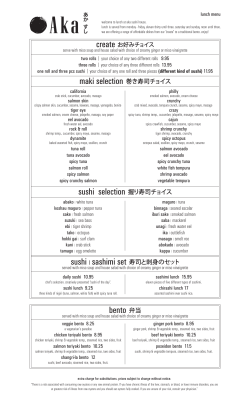 lunch - Aka SUSHI HOUSE
