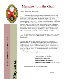 Newsletter May 2014