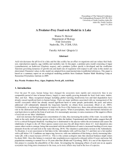 A Predator-Prey Food-web Model in A Lake