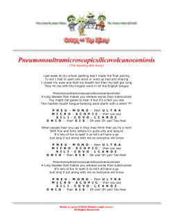 Pneumonoultramicroscopicsilicovolcanoconiosis