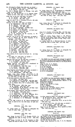 3982 THE LONDON GAZETTE, 22 AUGUST, 1947