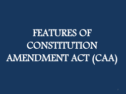features of constitution amendment act (caa) - Tax-Adda