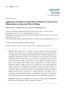 Application of Design of Experiment Method for Thrust Force