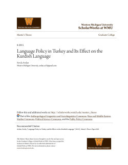 Language Policy in Turkey and Its Effect on the Kurdish Language