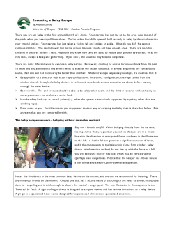 Executing a Belay Escape