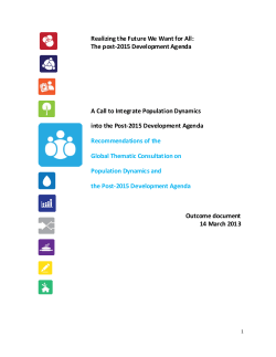 Outcome Document - the United Nations