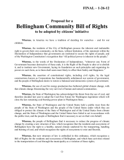Bellingham Community Bill of Rights