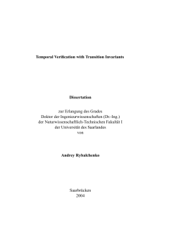 Temporal Verification with Transition Invariants Dissertation zur
