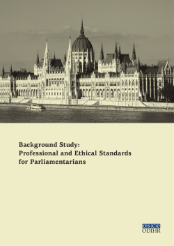 Background Study: Professional and Ethical Standards for