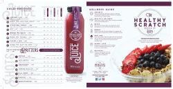 Full Menu - The Healthy Scratch