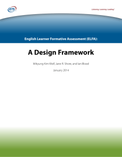 English Learner Formative Assessment (ELFA): A Design Framework