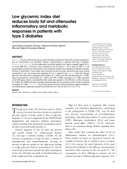 Low glycemic index diet reduces body fat and attenuates