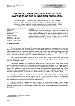 financial and consumer protection awerness of the