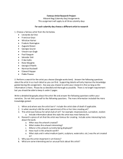 Famous Artist Research Project: Blizzard Bag (Calamity Day