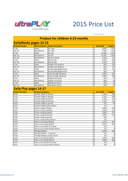 2015 ULTRAPLAY PRICE LIST_FINAL