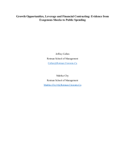 Growth Opportunities, Leverage and Financial Contracting