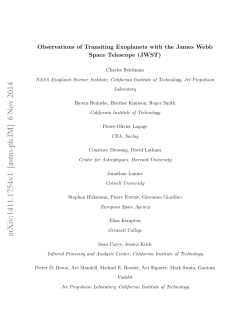 Observations of Transiting Exoplanets with the James Webb Space