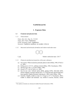 Naphthalene - IARC Monographs on the Evaluation of Carcinogenic