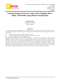 Characterization of Ox-bow Lakes of the Ghaghara River