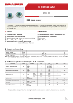 Datasheet - Hamamatsu Photonics