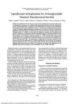Ciprofloxacin iontophoresis for aminoglycoside-resistant