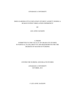 Does Learning Style Influence Student Anxiety During a Human
