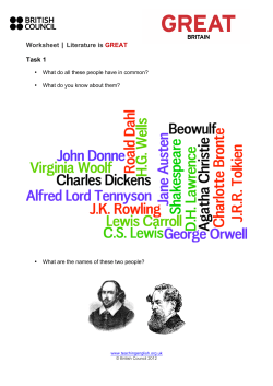 Literature is Great_worksheet_0