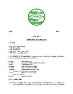 Chapter 3 Zoning Districts and Maps Section 9-3-1 thru 9-3-5
