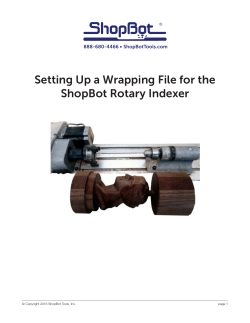 Setting Up a Wrapping File for the ShopBot Rotary