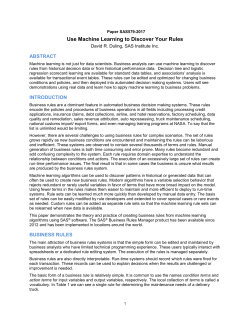 Use Machine Learning to Discover Your Rules