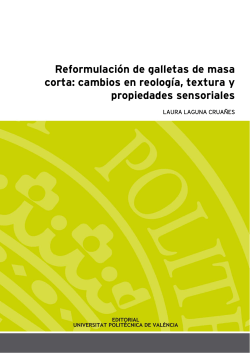 Reformulacion de galletas de masa corta: cambios - RiuNet