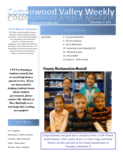 Dec 1, 2014 - Cottonwood Valley Charter School
