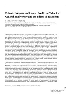 Primate Hotspots on Borneo