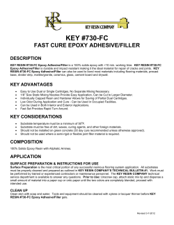 Key #730 Epoxy Adhesive Data Sheet - Systems