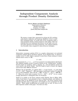 Independent Components Analysis through Product Density