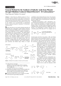 General Method for the Synthesis of Salicylic Acids from Phenols
