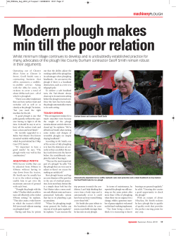 Modern plough makes min till the poor relation