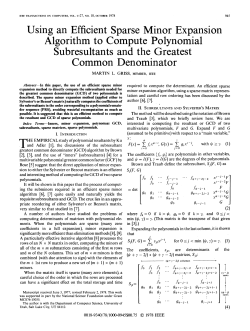 Algorithm to Compute Polynomial Subresultants and the Greatest