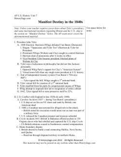 Manifest Destiny in the 1840s