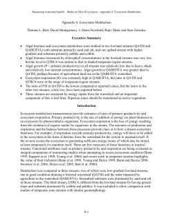 Ecosystem Metabolism - Stroud Water Research Center